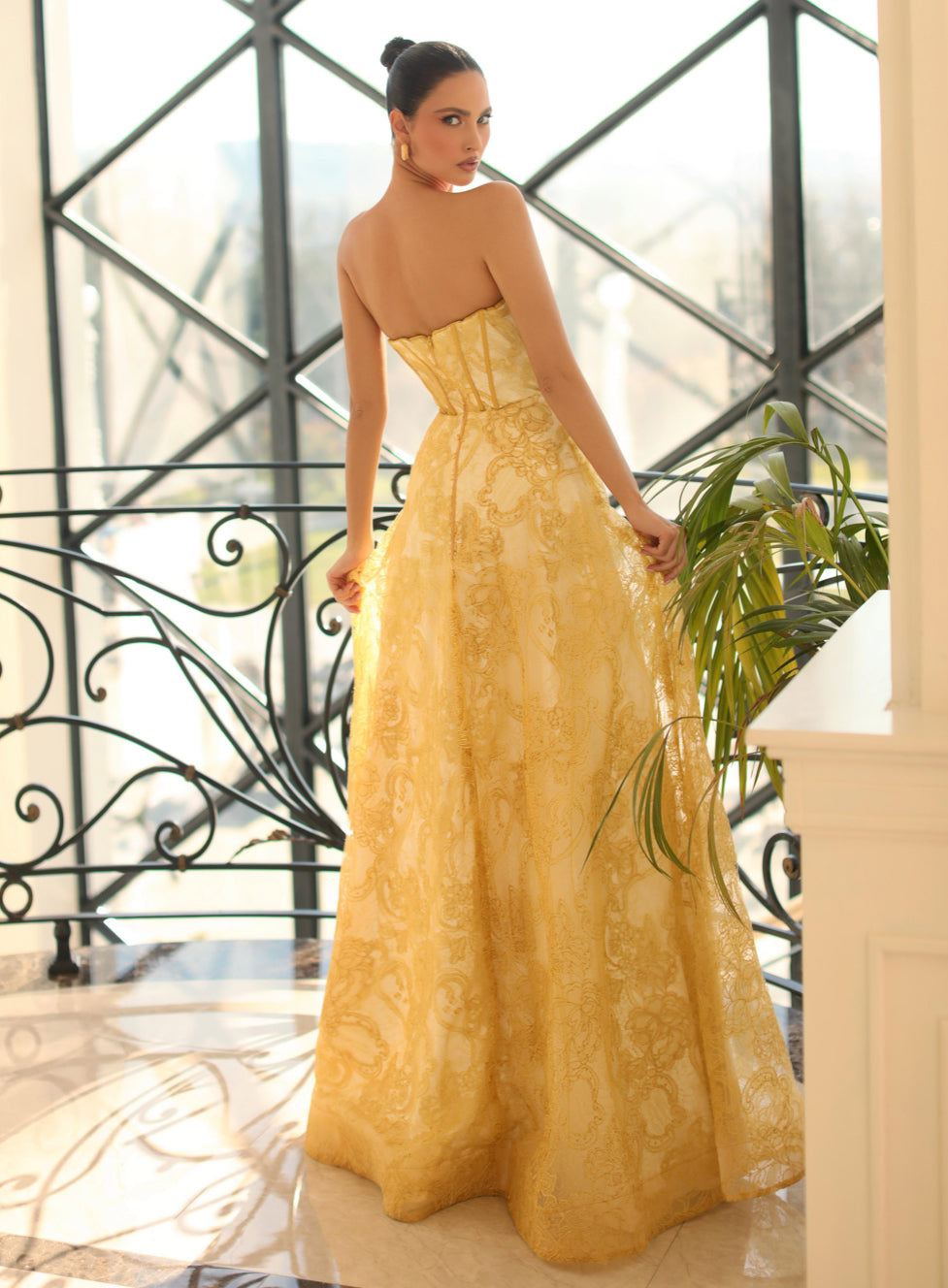 Marigold lace gown - 8