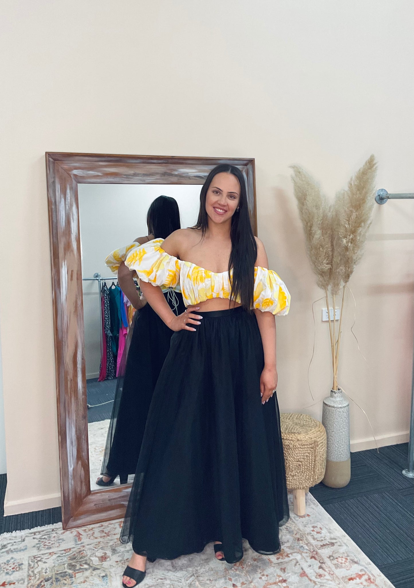 Tulle maxi skirt