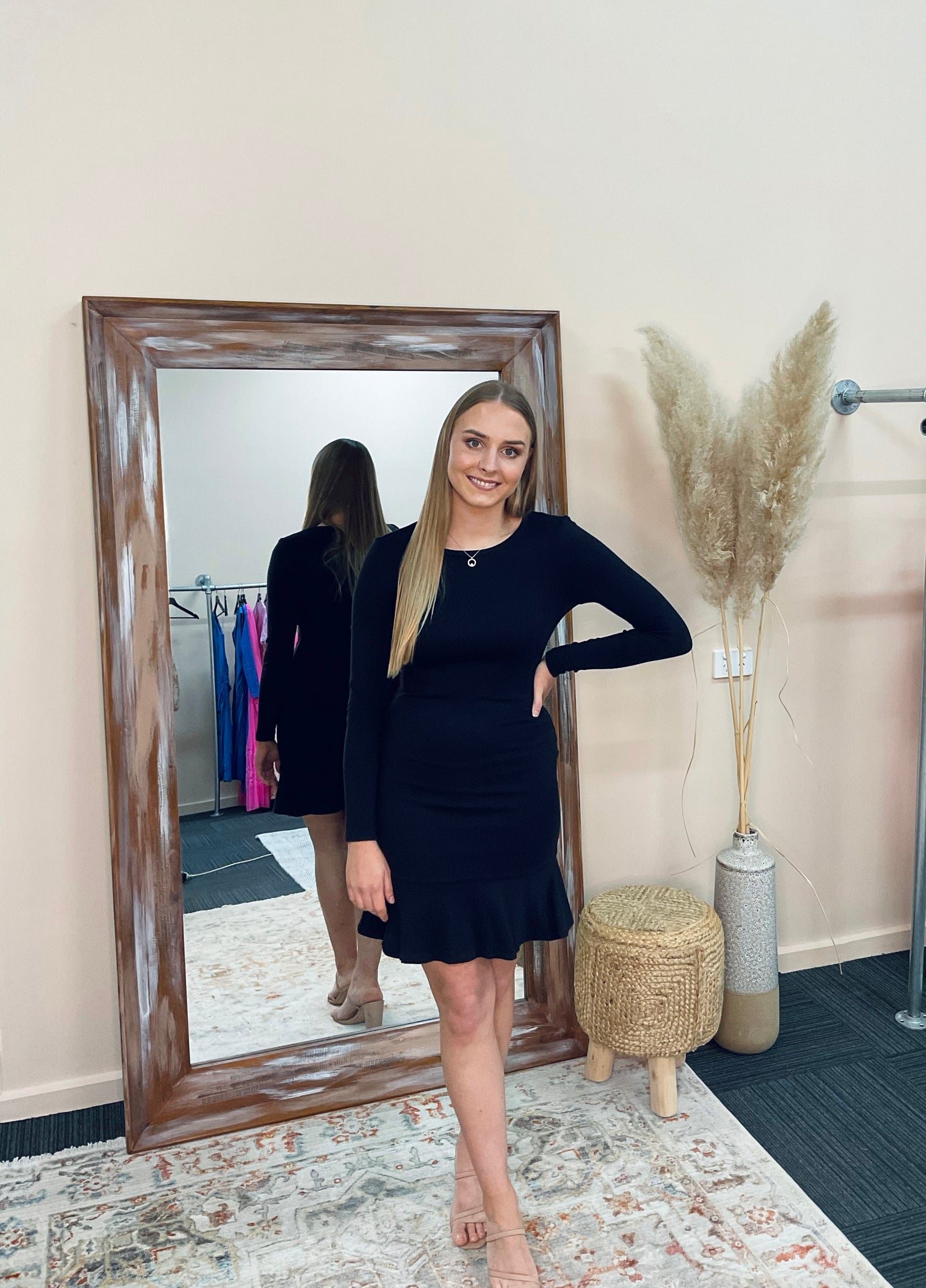 Black mini dress