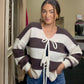 Cocoa Stripe Cardi
