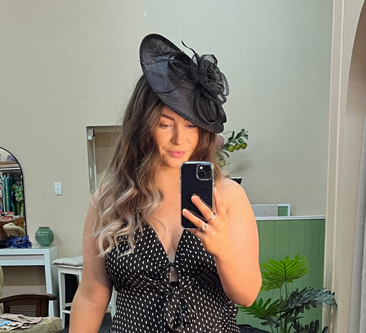 Black fascinator