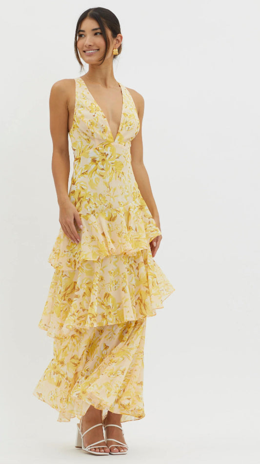 Selfie Leslie Yellow Veda Ruffle midi - 12