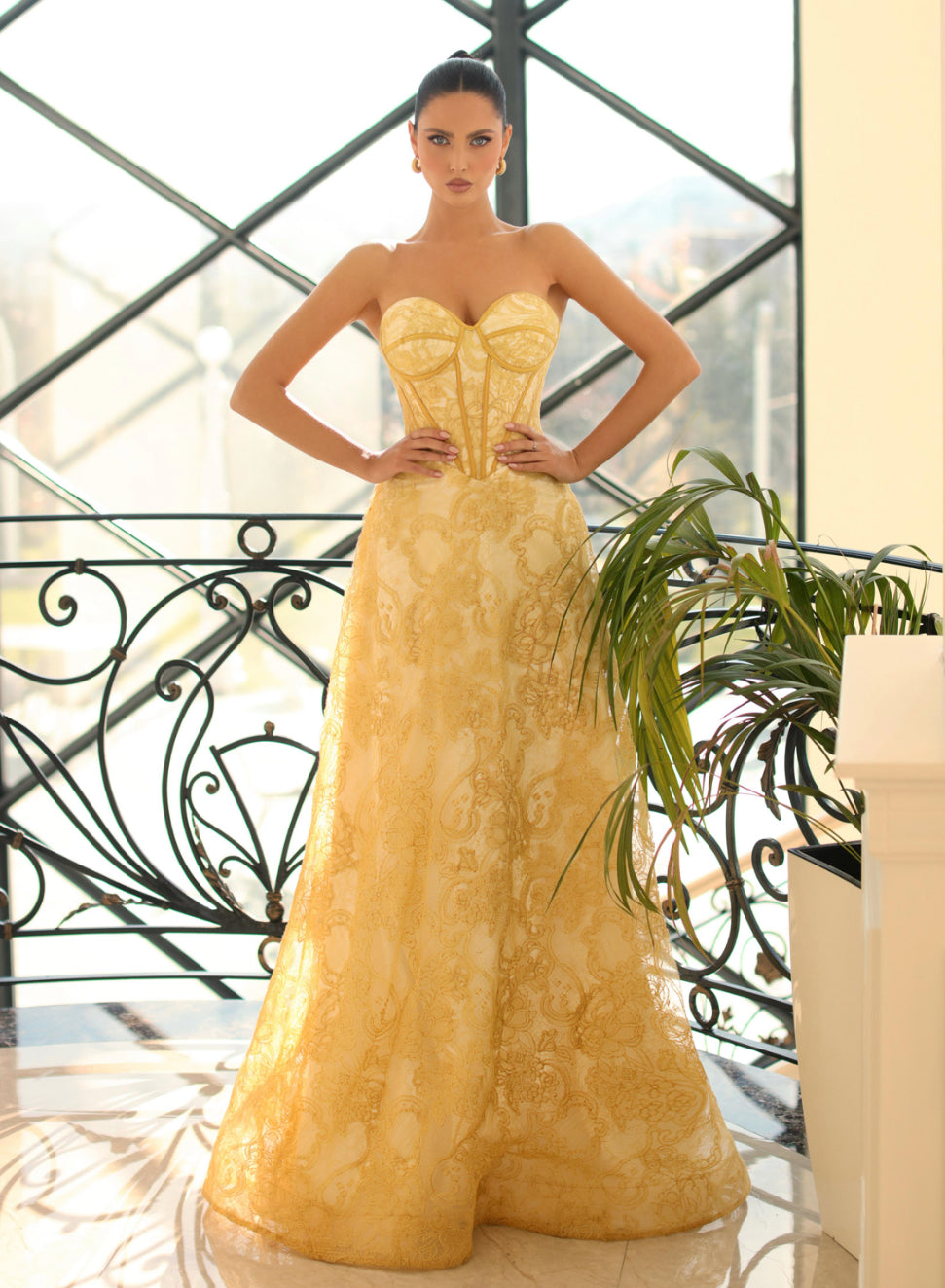 Marigold lace gown - 8