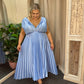 Something For Sarah blue satin maxi