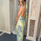 Pretty Little Thing green floral maxi - 6