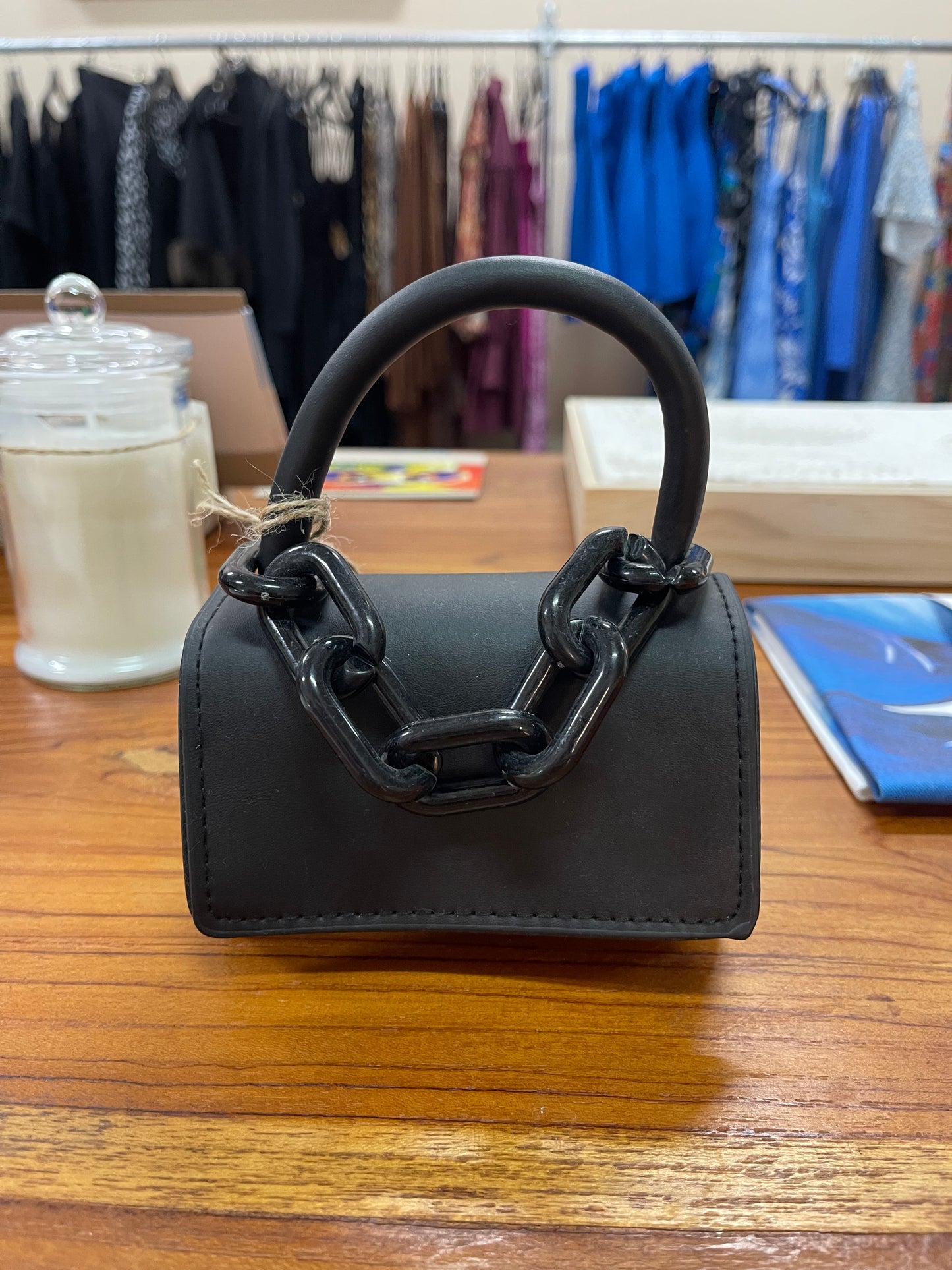 Black extra mini bag